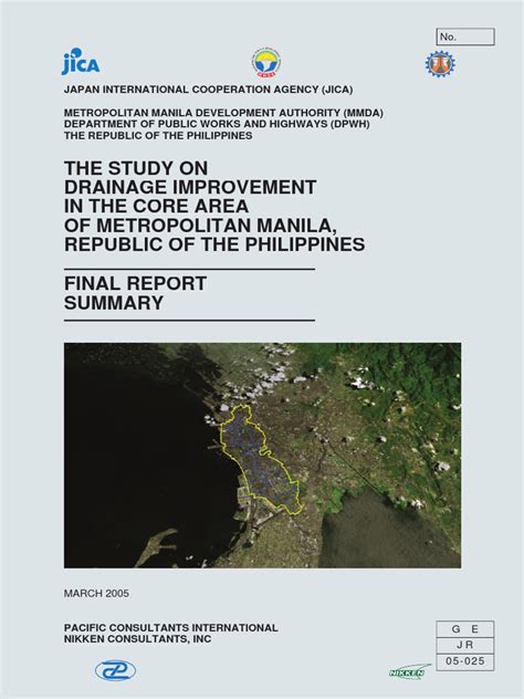 drainage system in the philippines|THE STUDY ON DRAINAGE IMPROVEMENT IN THE CORE .